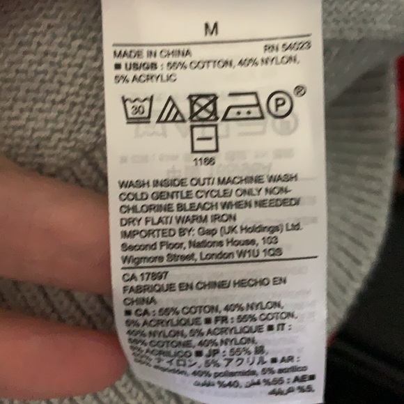 Grey Argyle Gap sweater - Picture 5 of 5